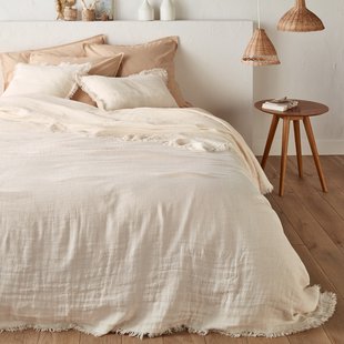 Beddensprei in gewassen linnen, Linange