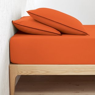 Effen hoeslaken in gewassen katoen, omslag 25 cm, Merida