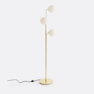 Staande lamp in messing en opaline glas, Moricio