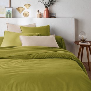 Effen dekbedovertrek in gewassen katoen, Scenario