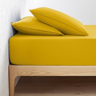 Effen hoeslaken in gewassen katoen, omslag 30 cm, Scenario