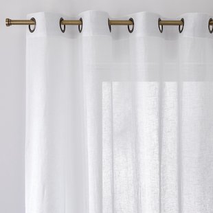 Glasgordijn in linnen met oogjes, Onega