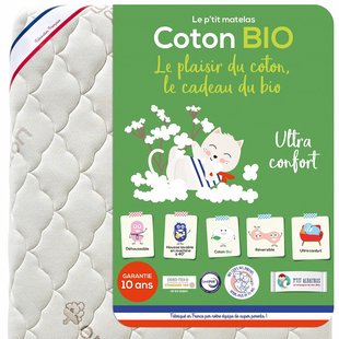 Babymatras in mousse, bio katoen