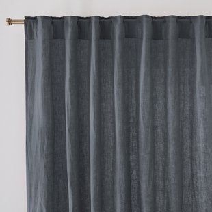 Gewassen linnen gordijn met verborgen lussen Onega