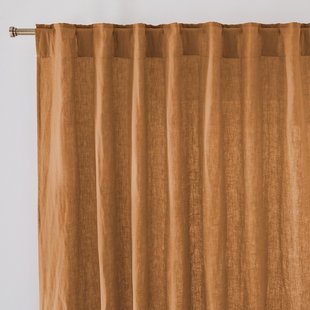 Gewassen linnen gordijn met verborgen lussen Onega