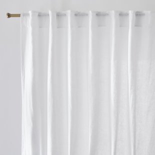 Gewassen linnen gordijn met verborgen lussen Onega