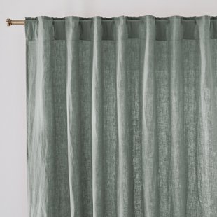 Gewassen linnen gordijn met verborgen lussen Onega