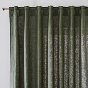 Gewassen linnen gordijn met verborgen lussen Onega