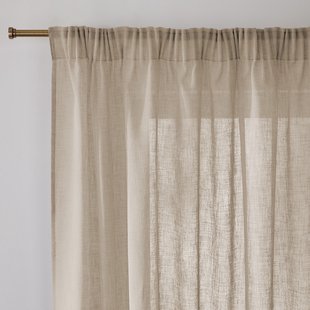 Gordijn met aangerimpelde bies en golf, Nyong