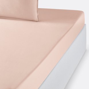 Effen hoeslaken in biologisch perkalkatoen