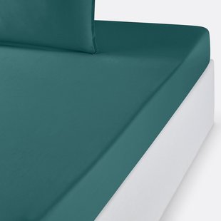 Effen hoeslaken in biologisch perkalkatoen