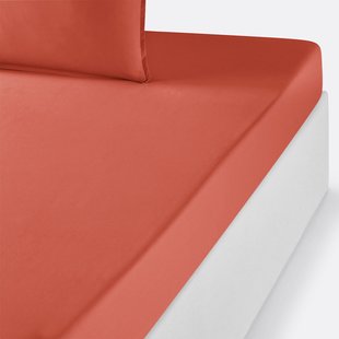 Effen hoeslaken in biologisch perkalkatoen