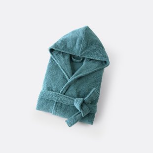 Badjas met kap voor volwassenen, in bio katoen 450 g/m2, Ismo