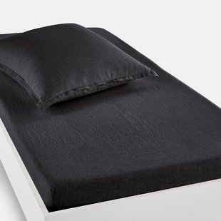 Hoeslaken in gewassen linnen, omslag 30 cm, Linot