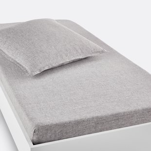 Hoeslaken in gewassen linnen, omslag 30 cm, Linot