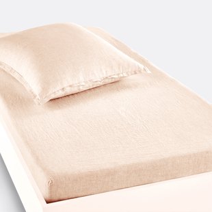 Hoeslaken in gewassen linnen, omslag 30 cm, Linot