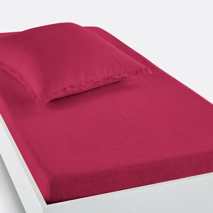 Hoeslaken in gewassen linnen, omslag 30 cm, Linot