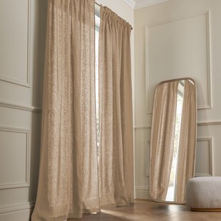 Gordijn van gewassen Linnen met ruflette-afwerking, Private