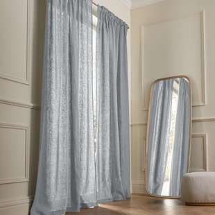 Gordijn van gewassen Linnen met ruflette-afwerking, Private