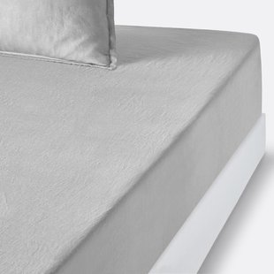 Hoeslaken in gewassen linnen, omslag 35 cm, Linot