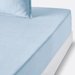 Hoeslaken in gewassen linnen, omslag 35 cm, Linot