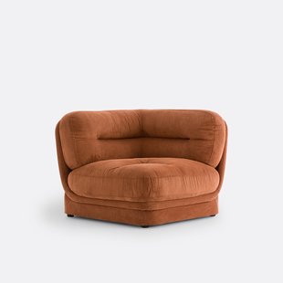 Modulaire hoekbank van geribd fluweel, Jonas