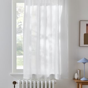 Radiator gordijn met aangerimpeld biesje, Nyong