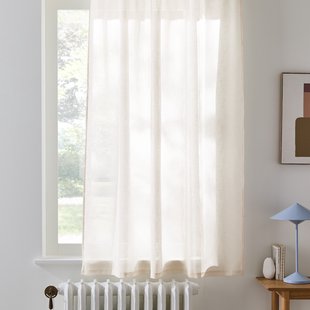 Radiator gordijn met aangerimpeld biesje, Nyong