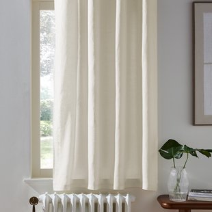 Gordijn in gewassen linnen met oogjes, radiator, Onega