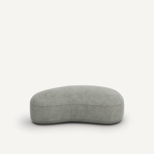 Voetenbank van stonewashed fluweel, Rosebury, ontwerp E. Gallina