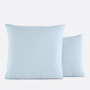 Dubbelzijdige kussensloop in gewassen linnen en gewassen katoen, Annaba