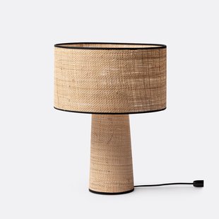 Tafellamp in raffia, Dolkie