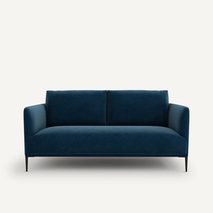 Compacte zitbank in fluweel, Oscar, ontwerp E. Gallina