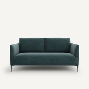 Compacte zitbank in fluweel, Oscar, ontwerp E. Gallina