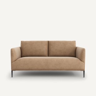 Compacte zitbank in stonewashed fluweel, Oscar, design E. Gallina