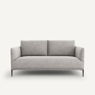 Compacte zitbank in stonewashed fluweel, Oscar, design E. Gallina