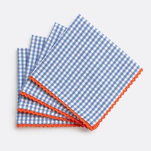 Set van 4 servetten in katoen/linnen Trattoria