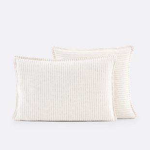 Kussensloop in gewassen linnen, gestreept, Linot