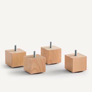 Set van 4 lage vierkante poten, Jarano