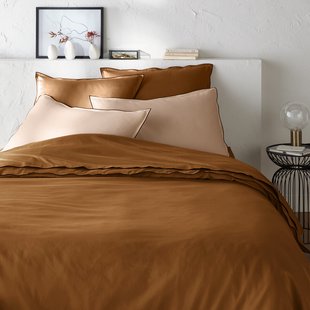 Dekbedovertrek in gewassen satijnkatoen, Victor, effen