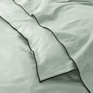 Dekbedovertrek in gewassen satijnkatoen, Victor, effen