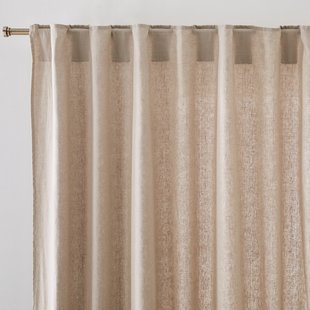 Linnen gordijn afgewerkt met verdekte lussen, Elba