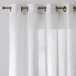 Lussengordijn in polyester en linnen Aron