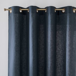 Gordijn in halflinnen met oogjes, Lincot