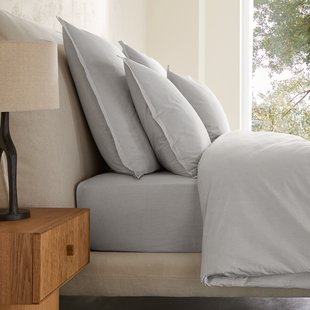 Kussensloop in gewassen perkal katoen, Sabbal