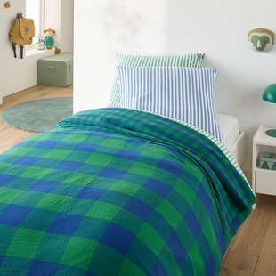 Geruite beddensprei in tetra, Calix