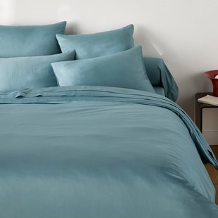 Dekbedovertrek in katoensatijn, Opale