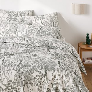 Dekbedovertrek in gewassen perkal katoen Roxane