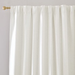 Geplooid linnen verduisteringsgordijn Elba