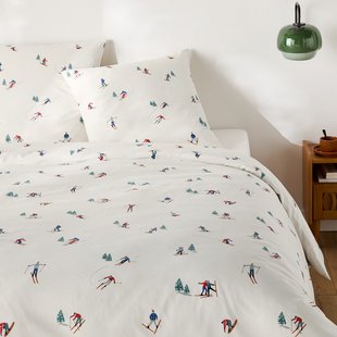 Bedlinnenset van 30% gerecycled katoen, vierkant kussensloop, Tout Schuss